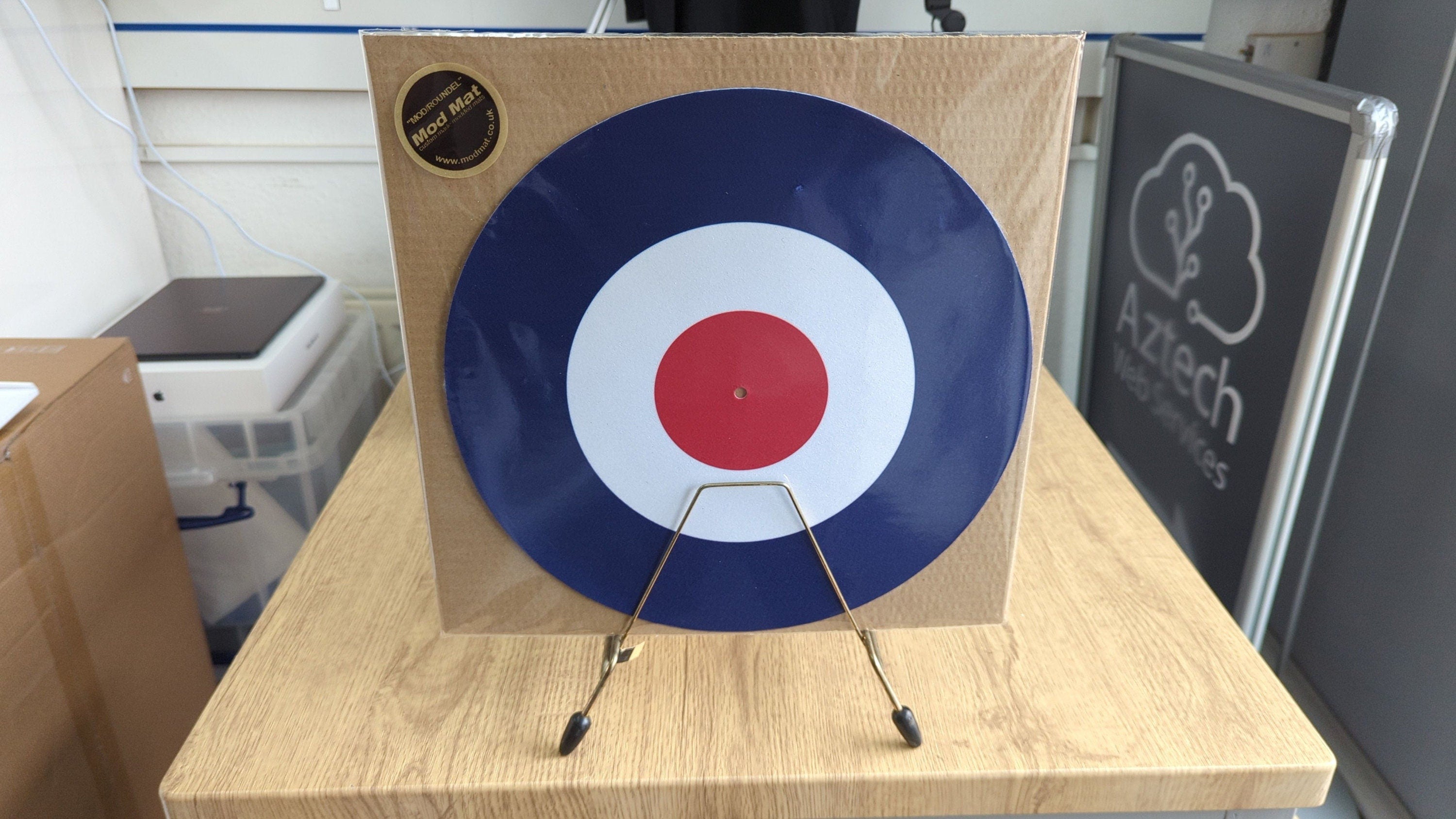 Mod RAF Roundel Slipmat – 7"/12" Vinyl Turntable Mat + FREE Matching Keyring