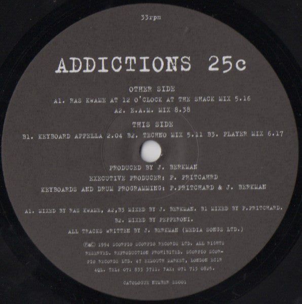 25¢ : Addictions (12", Single)