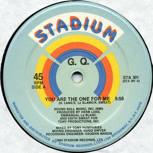 G. Q.* : You Are The One For Me (12")