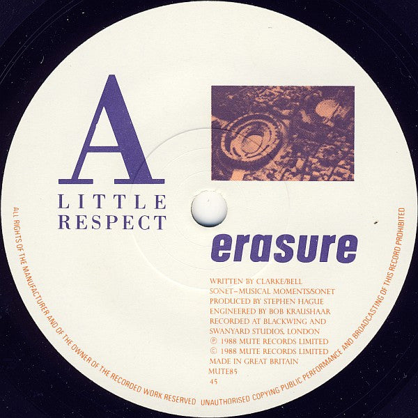 Erasure : A Little Respect (7", Single, Lyn)