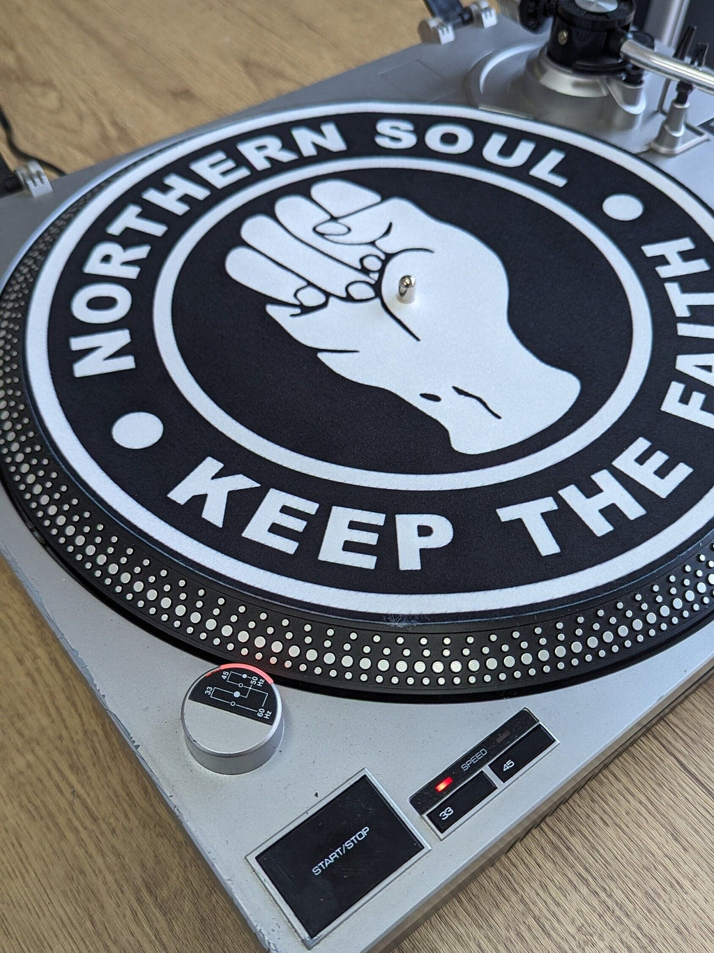 Northern Soul Dark (inverted) - Keep the Faith Slipmat - 7 & 12 inch LP Vinyl DJ Pro Turntable Slip Mat Record Player