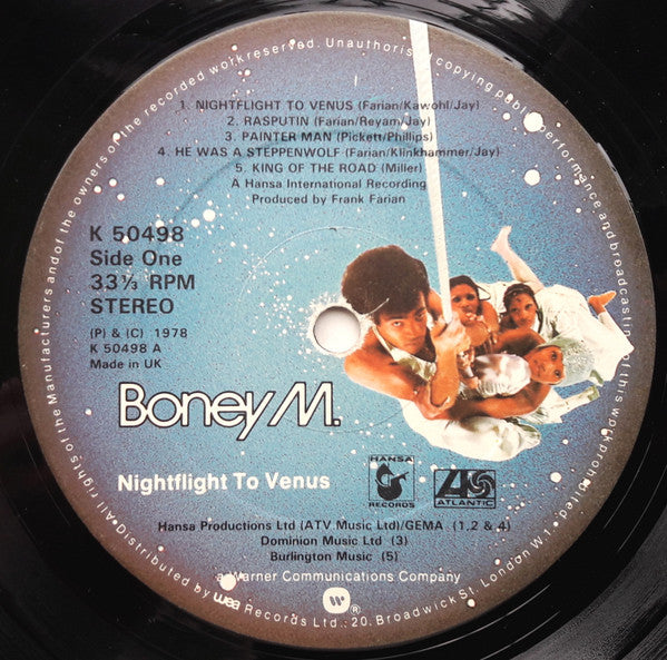 Boney M. : Nightflight To Venus (LP, Album, Pic)