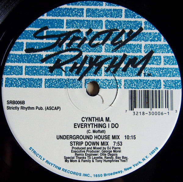 Cynthia M : Everything I Do (12")