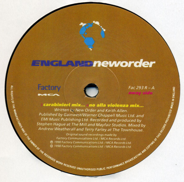 New Order : World In Motion (Remix) (12", Single)