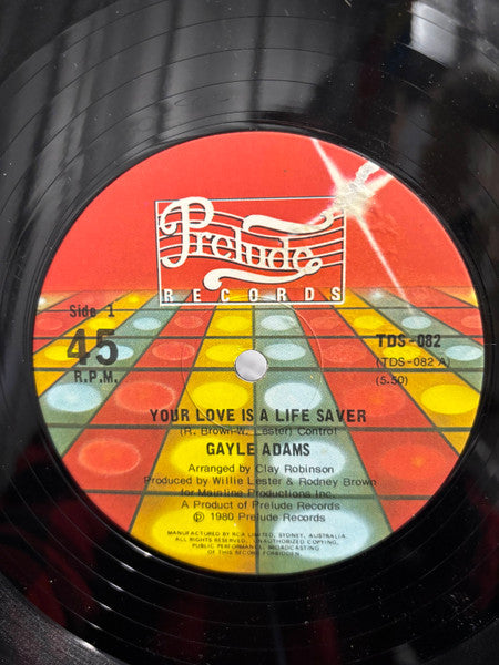Gayle Adams : Stretch In Out / Your Love Is A Life Saver (12")