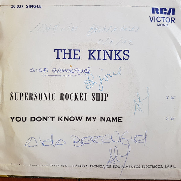 The Kinks : Supersonic Rocket Ship (7", Single, Mono)