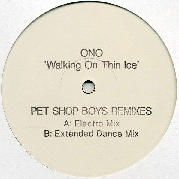 Yoko Ono : Walking On Thin Ice (12", Promo, W/Lbl)