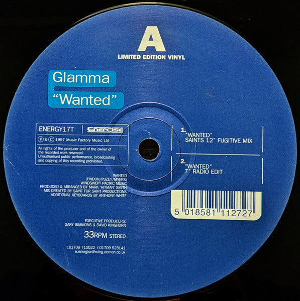 Glamma : Wanted / Who Do You Think You Are? (12", Ltd)