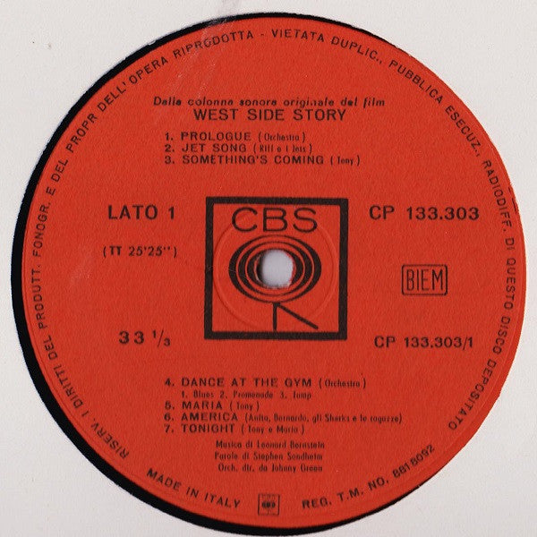 Leonard Bernstein : West Side Story (The Original Sound Track Recording) (LP, Album, Mono, Gat)