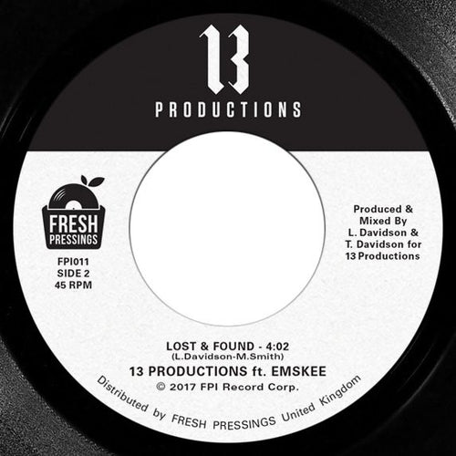 13 Productions (2) Featuring Emskee : London To Brooklyn / Lost & Found (7")