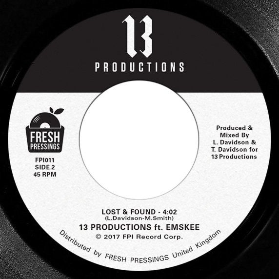 13 Productions (2) Featuring Emskee : London To Brooklyn / Lost & Found (7")