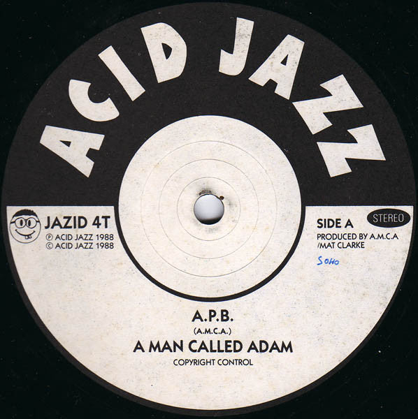 A Man Called Adam : A.P.B. (12")