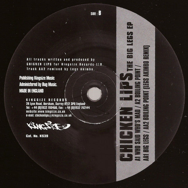 Chicken Lips : The Big Legs EP (12", EP)