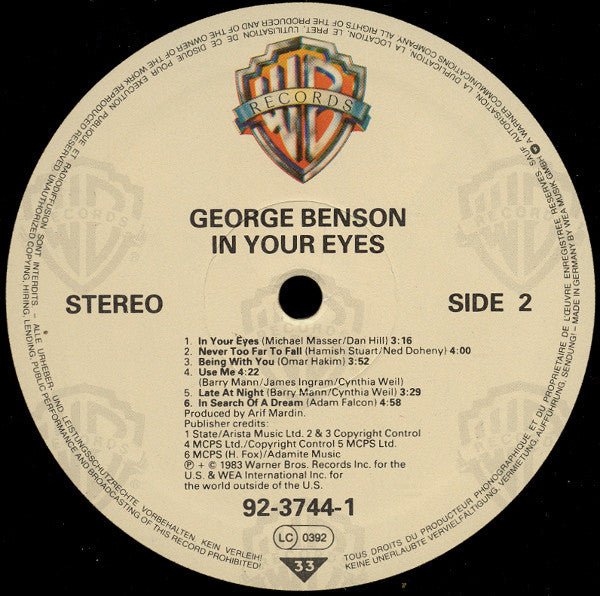 George Benson : In Your Eyes (LP, Album)