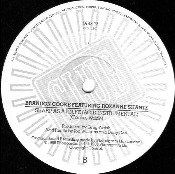 Brandon Cooke Featuring Roxanne Shante* : Sharp As A Knife (Acid Attack) (12")