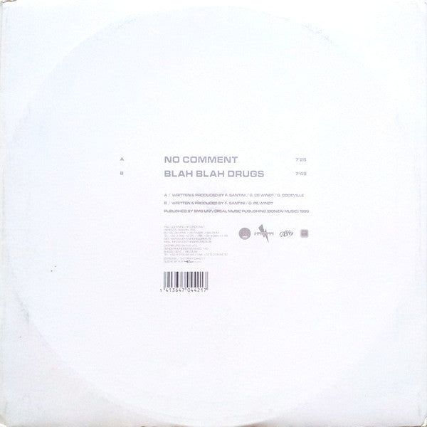 Blue Alphabet : No Comment / Blah Blah Drugs (12")