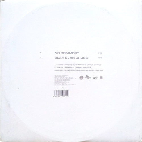 Blue Alphabet : No Comment / Blah Blah Drugs (12")