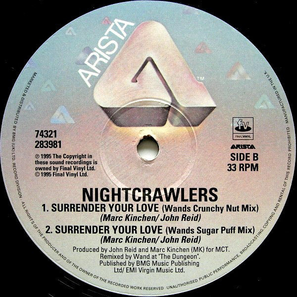 Nightcrawlers Featuring John Reid : Surrender Your Love (12")