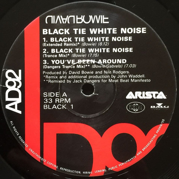 David Bowie : Black Tie White Noise (12", Promo)