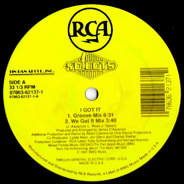 YO!BOTS : I Got It (12")