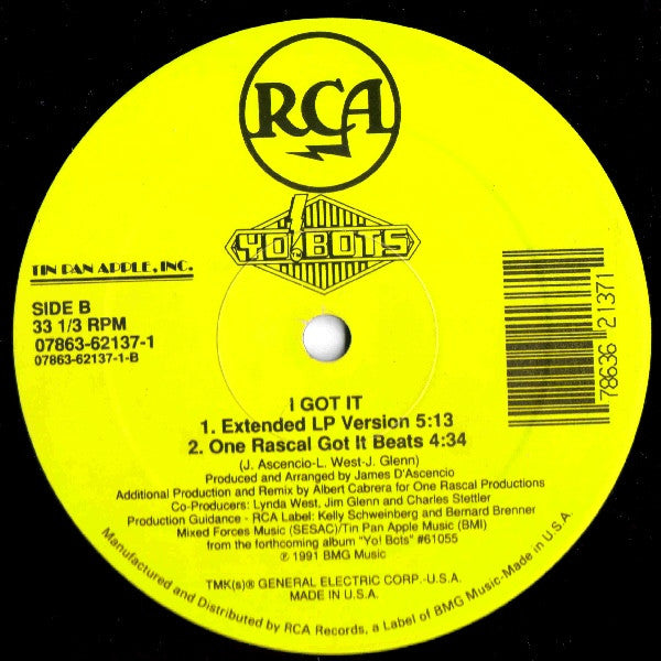 YO!BOTS : I Got It (12")