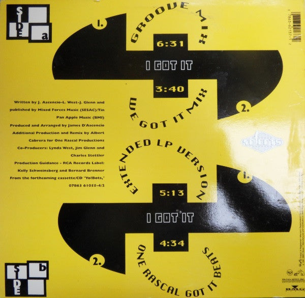 YO!BOTS : I Got It (12")