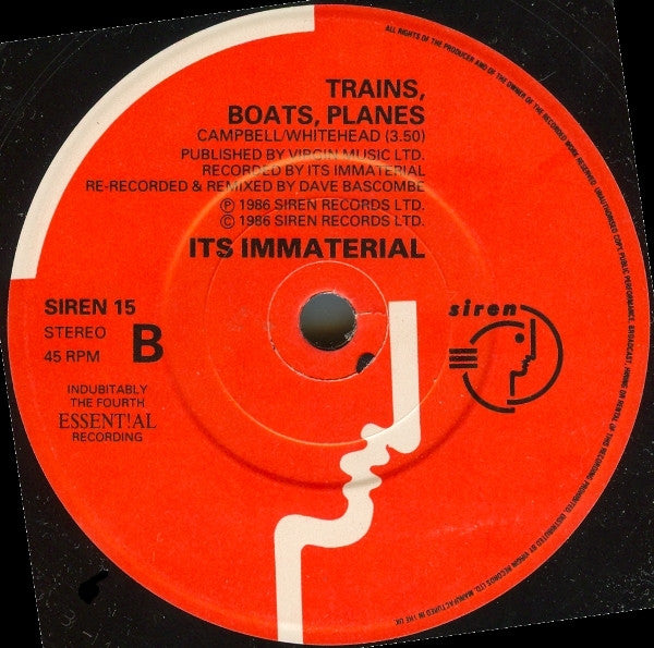 It's Immaterial : Driving Away From Home (Jim's Tune) (7", Single)