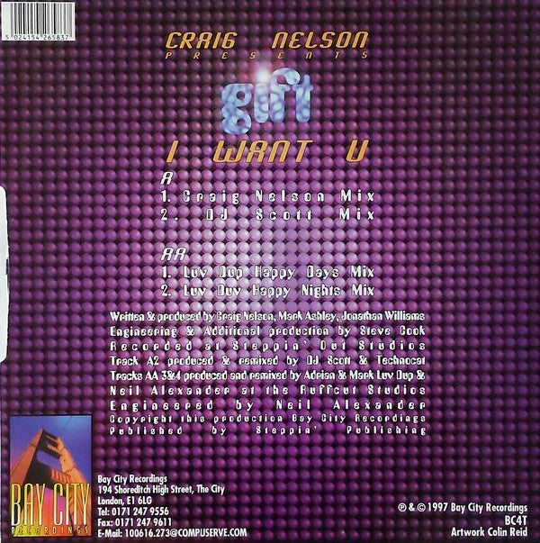 Craig Nelson (5) Presents Gift (4) : I Want U (12")