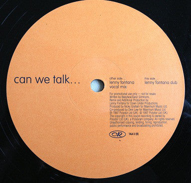 Code Red (9) : Can We Talk... (12", Promo)