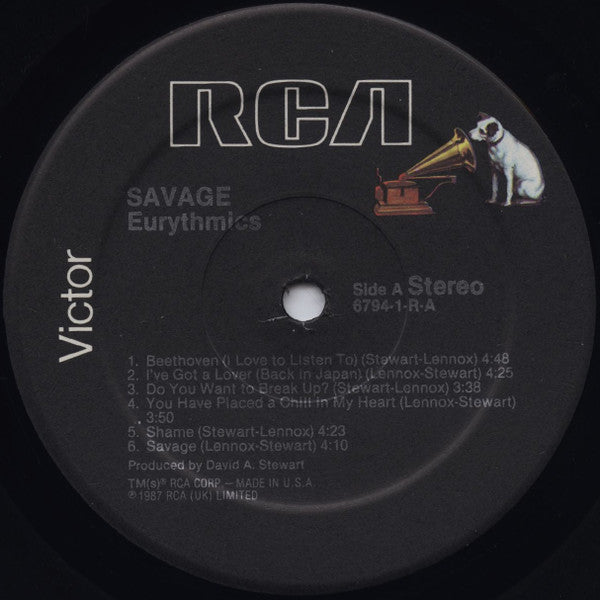 Eurythmics : Savage (LP, Album, Hau)