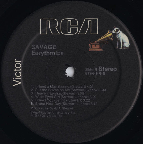 Eurythmics : Savage (LP, Album, Hau)