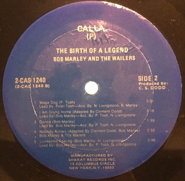 Bob Marley & The Wailers : The Birth Of A Legend (2xLP, Comp)