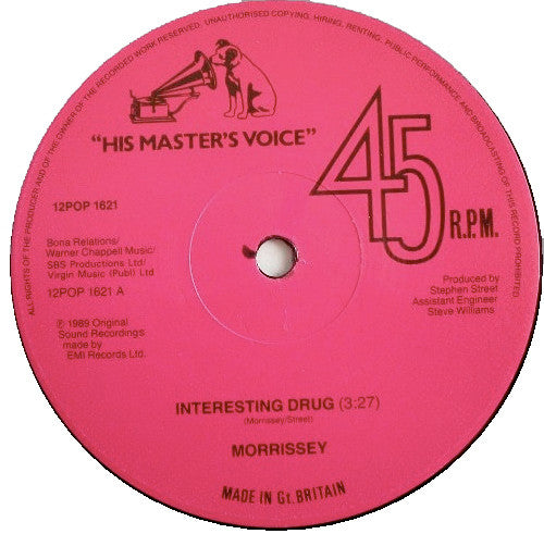 Morrissey : Interesting Drug (12", Single)