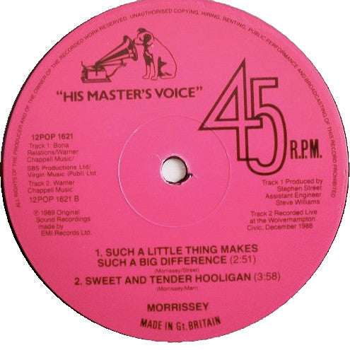 Morrissey : Interesting Drug (12", Single)