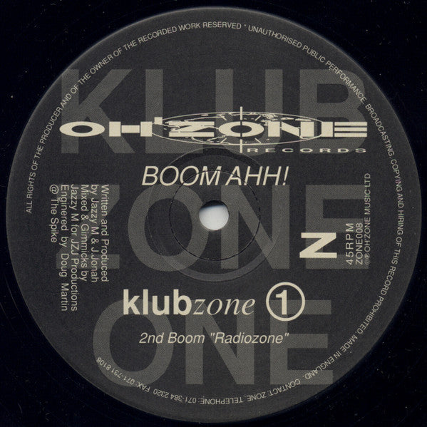 Klubzone 1 : Boom Ahh! (12")