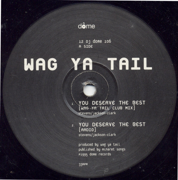 Wag Ya Tail : You Deserve The Best (12", Promo)