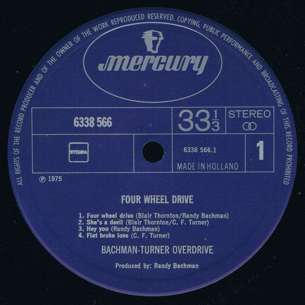 Bachman-Turner Overdrive : Four Wheel Drive (LP, Album, Gat)