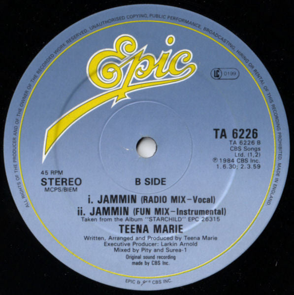 Teena Marie : Jammin (12")