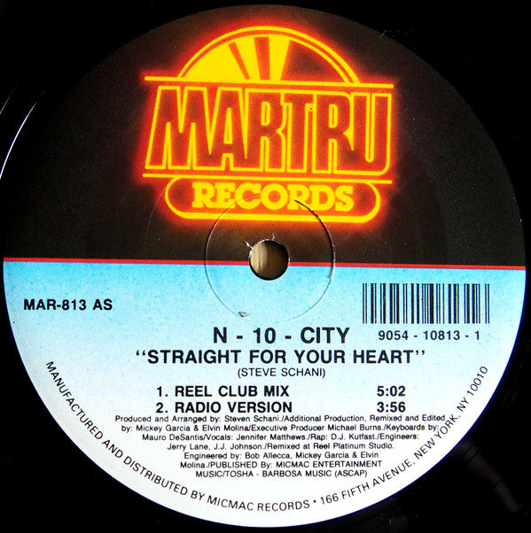 N-10-City : Straight For Your Heart (12")
