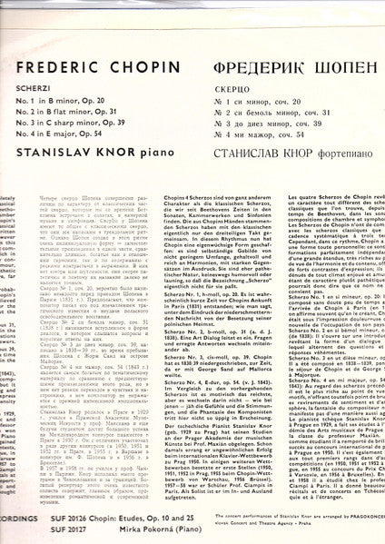 Chopin*, Stanislav Knor : Scherzi (LP, Album, Mono)