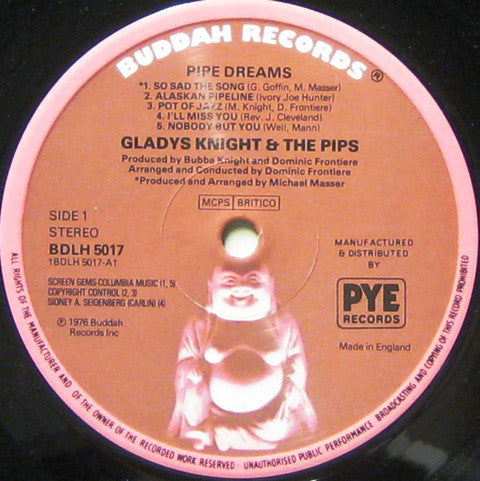 Gladys Knight And The Pips : Gladys Knight In Pipe Dreams (The Original Motion Picture Soundtrack) (LP, Album)