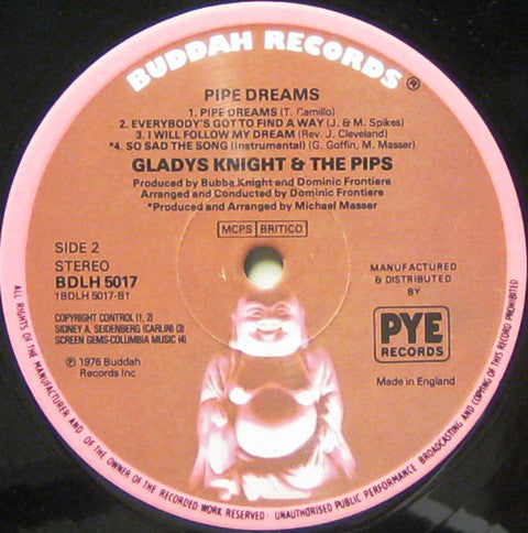 Gladys Knight And The Pips : Gladys Knight In Pipe Dreams (The Original Motion Picture Soundtrack) (LP, Album)