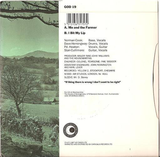 The Housemartins : Me And The Farmer (7", Single)