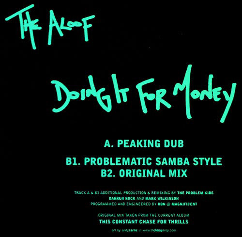 The Aloof : Doing It For Money (12", Single)