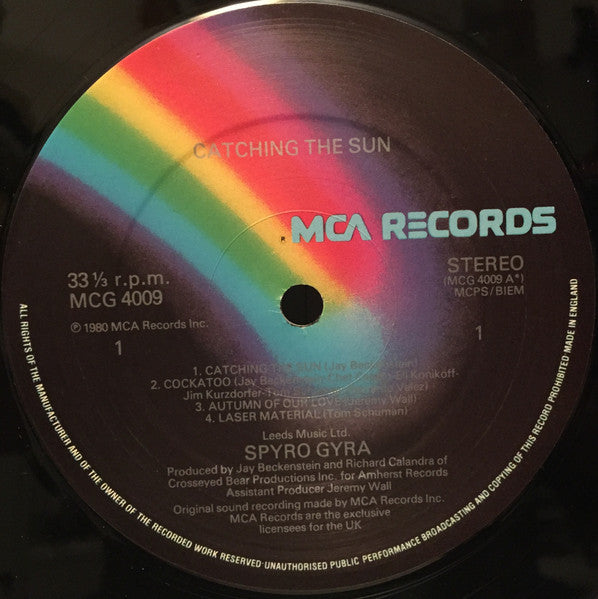 Spyro Gyra : Catching The Sun (LP, Album, Gat)