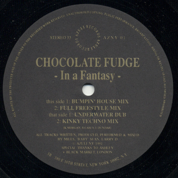 Chocolate Fudge : In A Fantasy (12")
