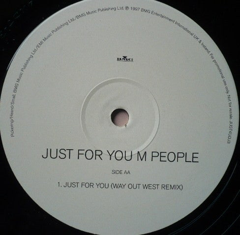 M People : Just For You (The Knuckles + Way Out West Mixes) (12", Single, Promo)