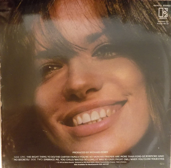 Carly Simon : No Secrets (LP, Album, RE)