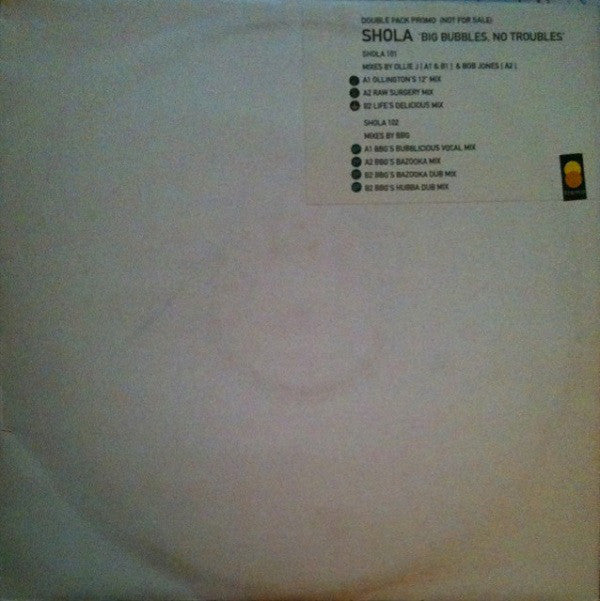 Shola Phillips : Big Bubbles, No Troubles (2x12", Promo)