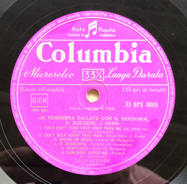 Lelio Luttazzi, George Gershwin, Richard Rodgers, Jerome Kern : In Penombra Ballate Con Gershwin . Rodgers . Kern (LP, Album)